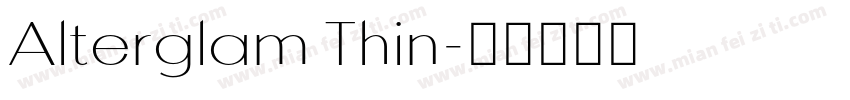 Alterglam Thin字体转换